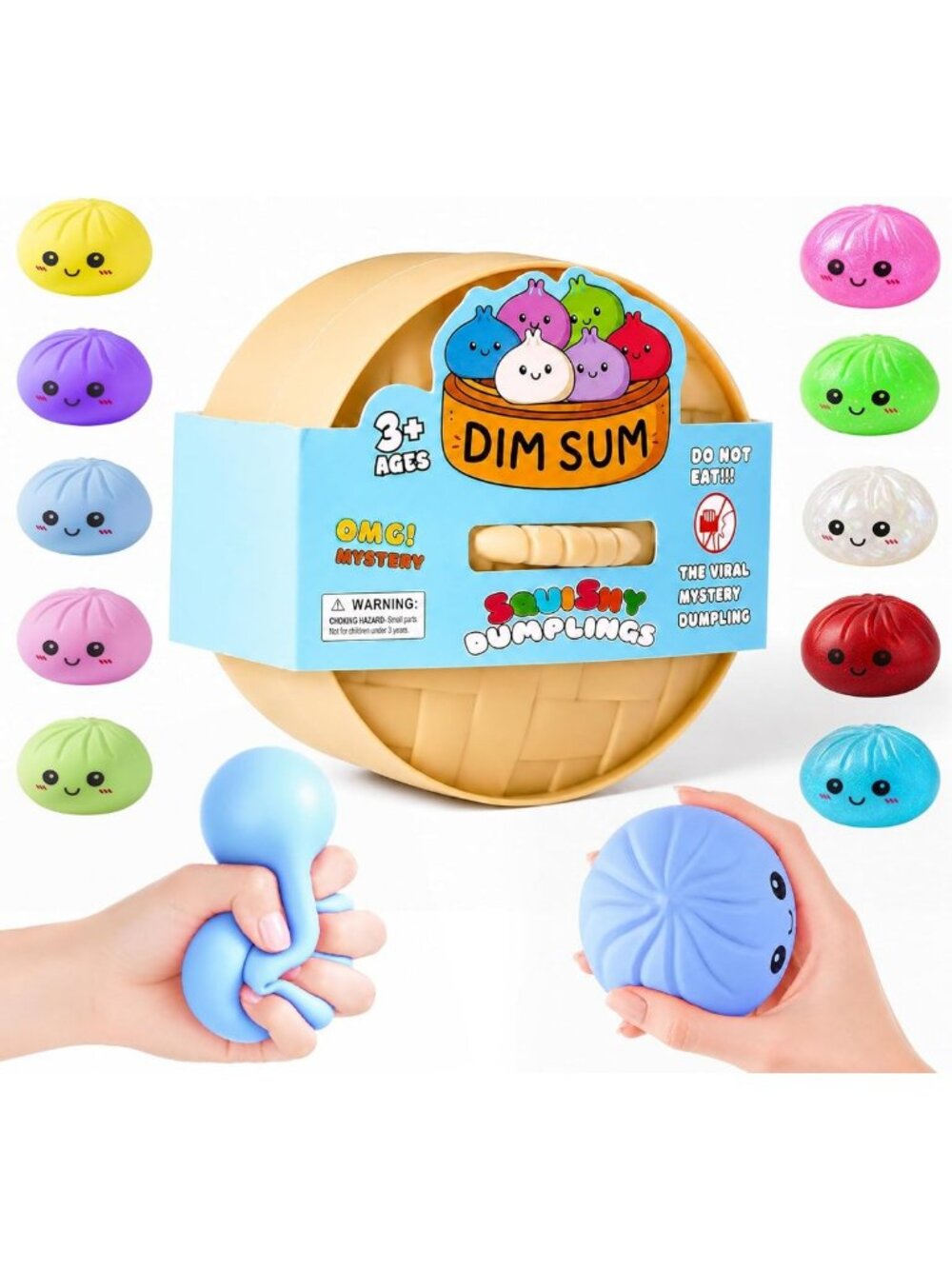 Colorful Dumpling Squishies Mystery Box - Stress Relief Fidget Sensory Toy, Fun